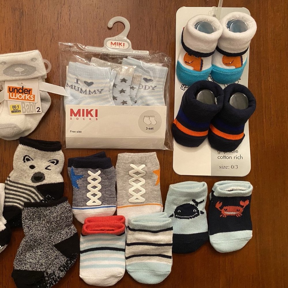 Baby Boy 0-3 3-6 Months Socks Bundles - Picture 3 of 3